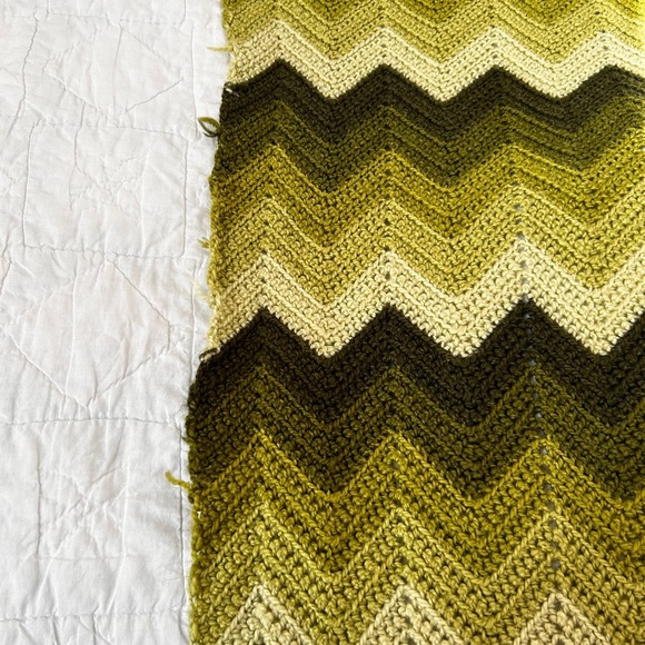 Handmade throw blanket green - Picture 4 of 9